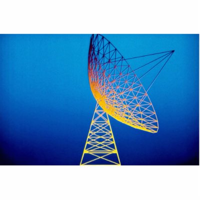Animated satellite dish over blue background photo cut out by inspirelove
