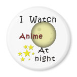 Anime at night fridge magnets