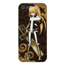 Anime Beauty of The Cross - Gold Brocades on Black iPhone 5 Cover