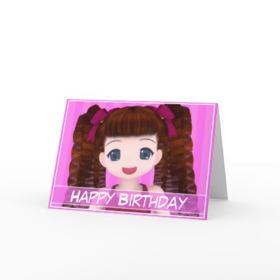 Anime Birthday Card by megakawaii