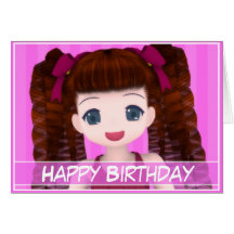 Anime Birthday Card