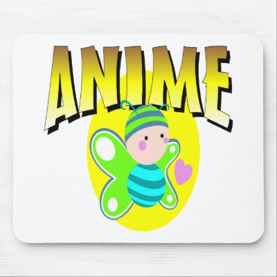 Anime Butterfly Mouse Mat by AnimeGifts