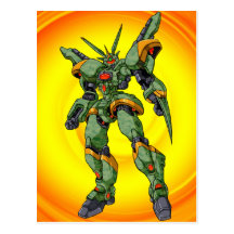 Anime Camo Robot Post Cards