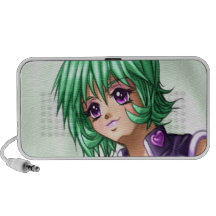 Anime Cover up Girl Laptop Speakers