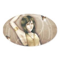 Anime Desert Dancer Oval Stickers