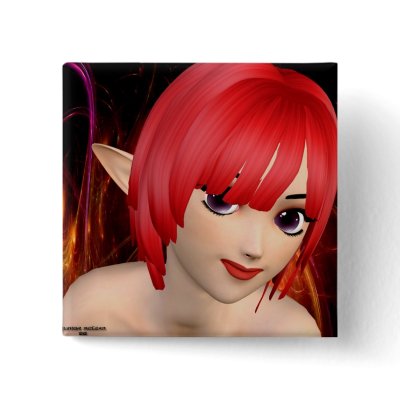 Anime Elf Girl Button by SlayerX