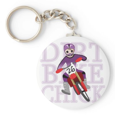 Anime Girl Dirt Bike Chick Keychain by RabidMX