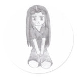 Anime Girl Drawing stickers