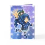 Anime Girl Holiday Greeting cards