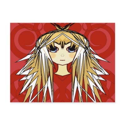 Anime Girls Gifts Postcard by magentia_4_U
