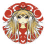 Anime Girls Gifts Round Sticker