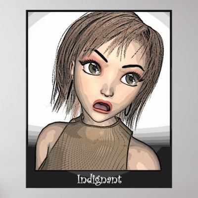 Anime: (Indignant) Print by debwire