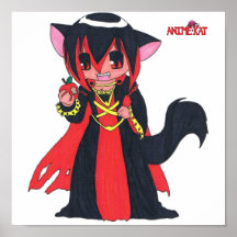 Anime Kat's Fawkes as a Vampire Print