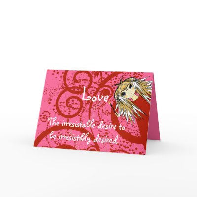 Anime Love-Quote~Robert Frost Greeting Cards by samack
