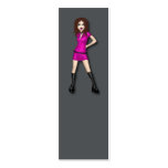 Anime Magenta Girl Business Card Templates
