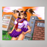 Anime School Girl Nikki Poster