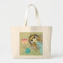 Anime Tea Party  kawaii Cake Tote Bags