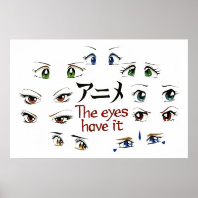Anime: The Eyes Have It Poster by Unicorn_Dream
