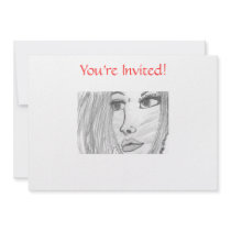 Anime Warrior Princess- Party Invitations