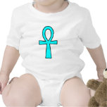 Ankh Egyptian Hieroglyphic Cross Key Life Blue