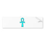 Ankh Egyptian Hieroglyphic Cross Key Life Blue Bumper Stickers