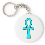 Ankh Egyptian Hieroglyphic Cross Key Life Blue
