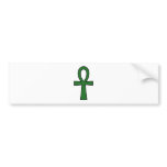 Ankh Egyptian Hieroglyphic Cross Key Life Green Bumper Sticker