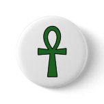 Ankh Egyptian Hieroglyphic Cross Key Life Green Pins