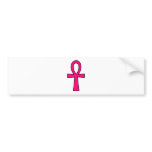Ankh Egyptian Hieroglyphic Cross Key Life Pink bumper stickers