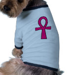 Ankh Egyptian Hieroglyphic Cross Key Life Pink Pet Tshirt