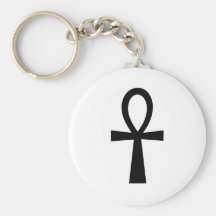 Ankh Egyptian Hieroglyphic Symbols Life Key Black Key Chain
