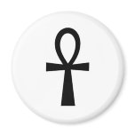 Ankh Egyptian Hieroglyphic Symbols Life Key Black Fridge Magnet