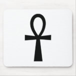 Ankh Egyptian Hieroglyphic Symbols Life Key Black mousepads