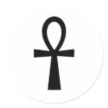 Ankh Egyptian Hieroglyphic Symbols Life Key Black