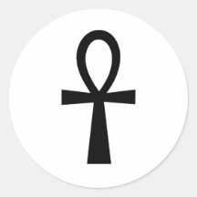 Ankh Egyptian Hieroglyphic Symbols Life Key Black Sticker