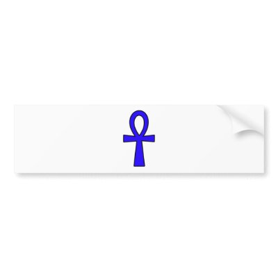 Ankh Egyptian Hieroglyphic Symbols Life Key Blue by inquester