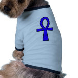 Ankh Egyptian Hieroglyphic Symbols Life Key Blue Pet Tee