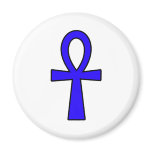 Ankh Egyptian Hieroglyphic Symbols Life Key Blue Refrigerator Magnets