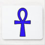 Ankh Egyptian Hieroglyphic Symbols Life Key Blue Mouse Pads