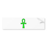 Ankh Egyptian Hieroglyphic Symbols Life Key  Green bumper stickers