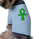 Ankh Egyptian Hieroglyphic Symbols Life Key  Green Pet Tee