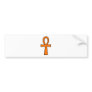 Ankh Egyptian Hieroglyphic Symbols Life Key Orange Bumper Stickers