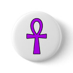 Ankh Egyptian Hieroglyphic Symbols Life Key Purple Pins