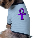 Ankh Egyptian Hieroglyphic Symbols Life Key Purple Pet Tee