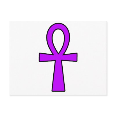 Ankh Egyptian Hieroglyphic Symbols Life Key Purple by inquester