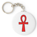 Ankh Egyptian Hieroglyphic Symbols Life Key Red