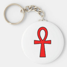 Ankh Egyptian Hieroglyphic Symbols Life Key Red Key Chain
