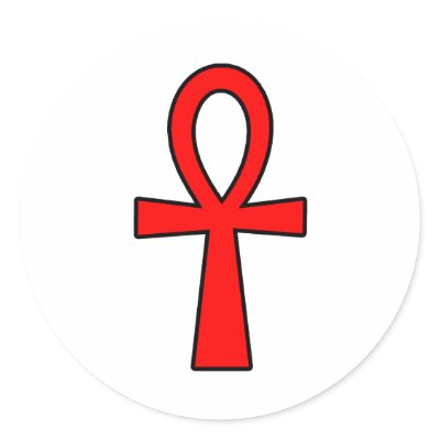 Ankh Egyptian Hieroglyphic Symbols Life Key Red by inquester