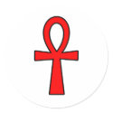 Ankh Egyptian Hieroglyphic Symbols Life Key Red stickers
