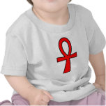 Ankh Egyptian Hieroglyphic Symbols Life Key Red T-shirt